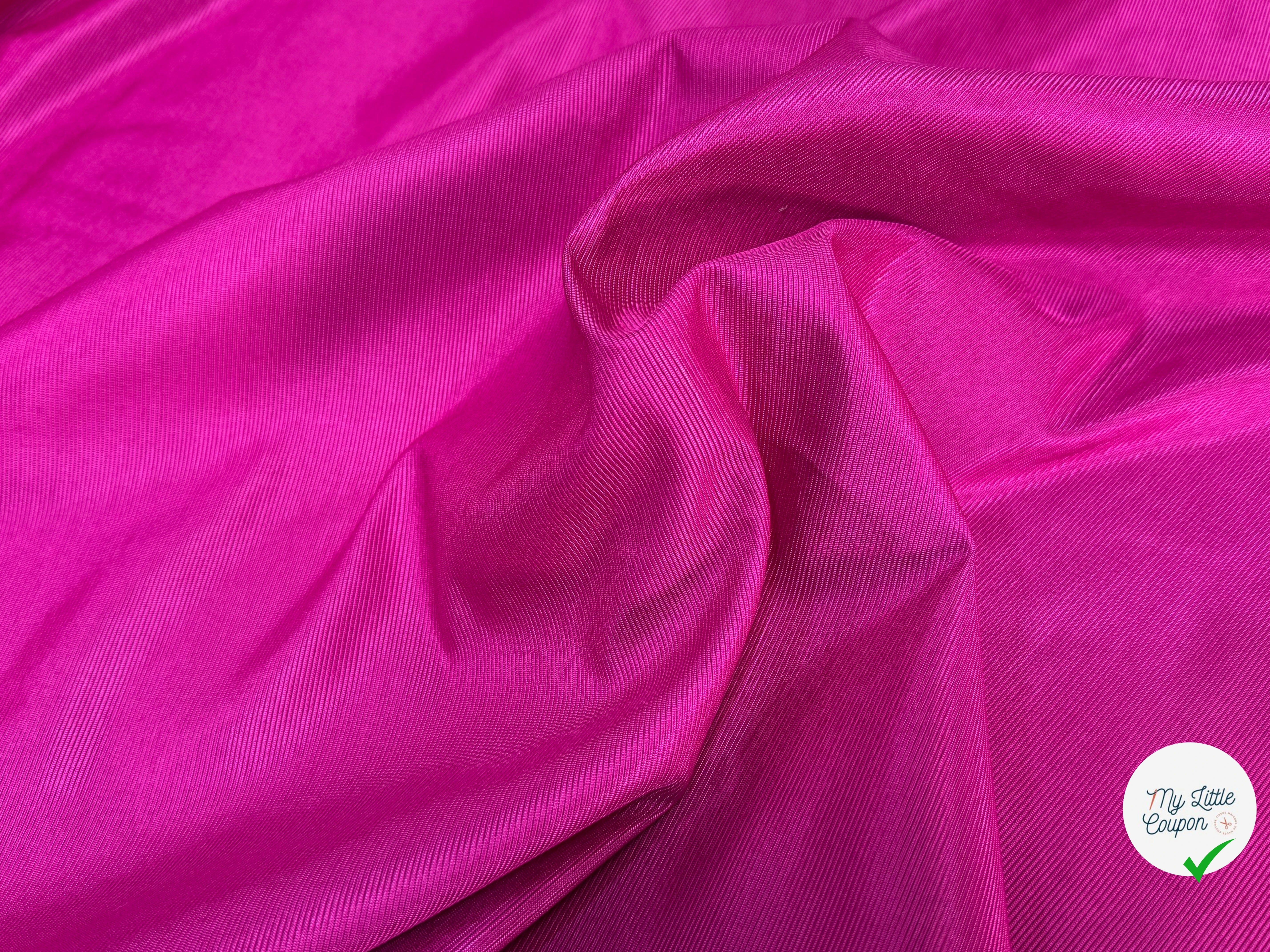 VISCOSE OTTOMAN TRAITEMENT TÉFLON ROSE FUSHIA - My Little Coupon