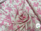 VISCOSE POMPADOUR BLANC CASSE / ROSE - My Little Coupon