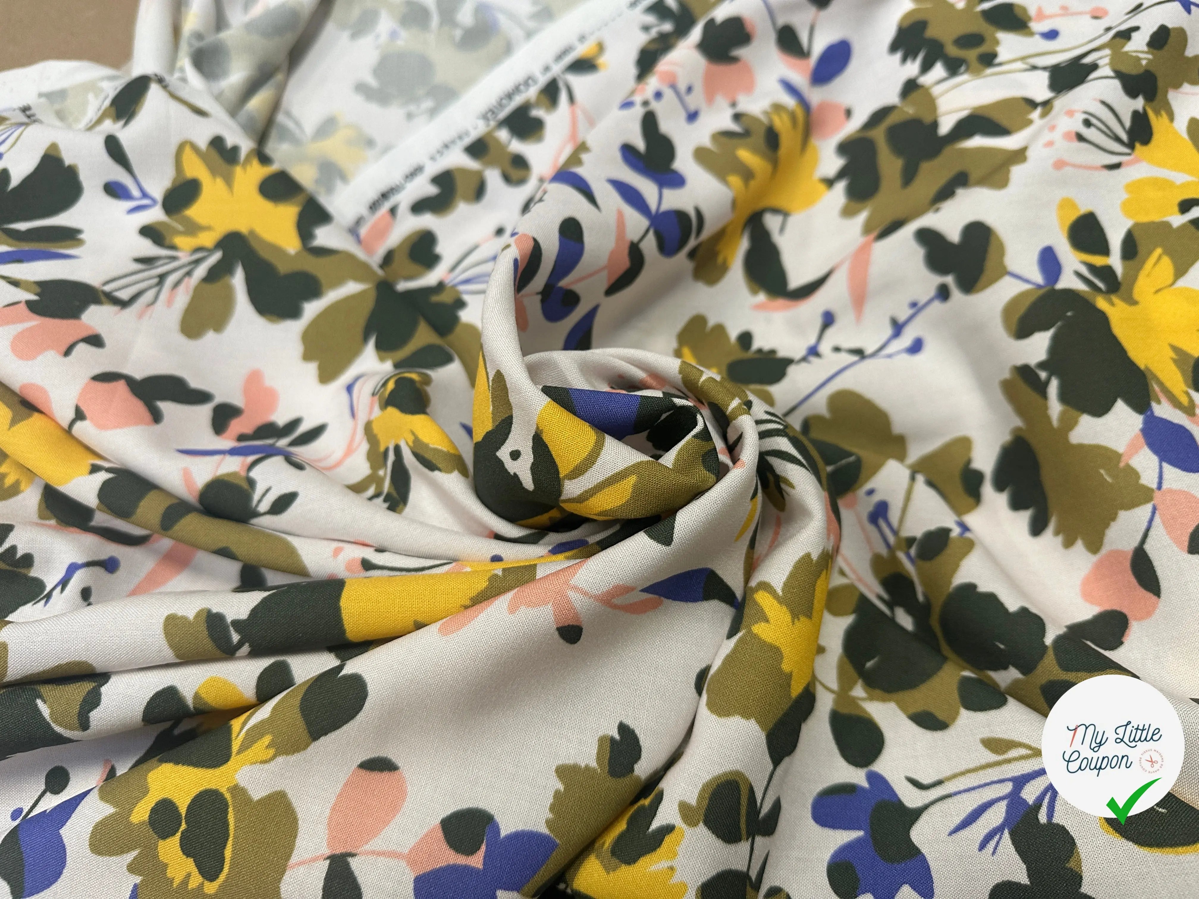 VISCOSE RAMEZIA BLANC / VERT - My Little Coupon