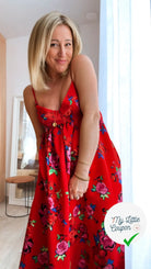 VISCOSE ROUGE DE FLEURS SUPERBE - My Little Coupon