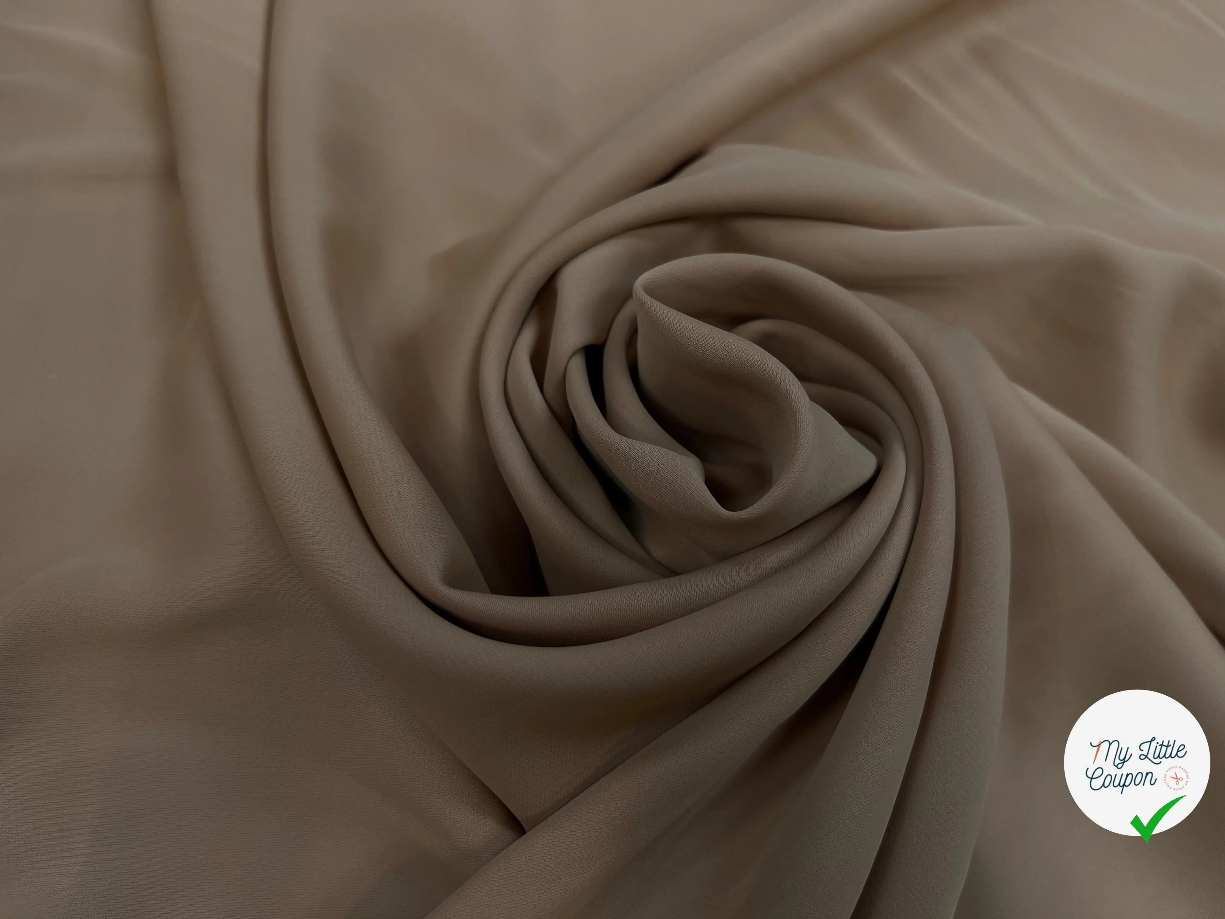 VISCOSE SATINÉE STRETCH ULTRA DOUX UNI SABLE - My Little Coupon