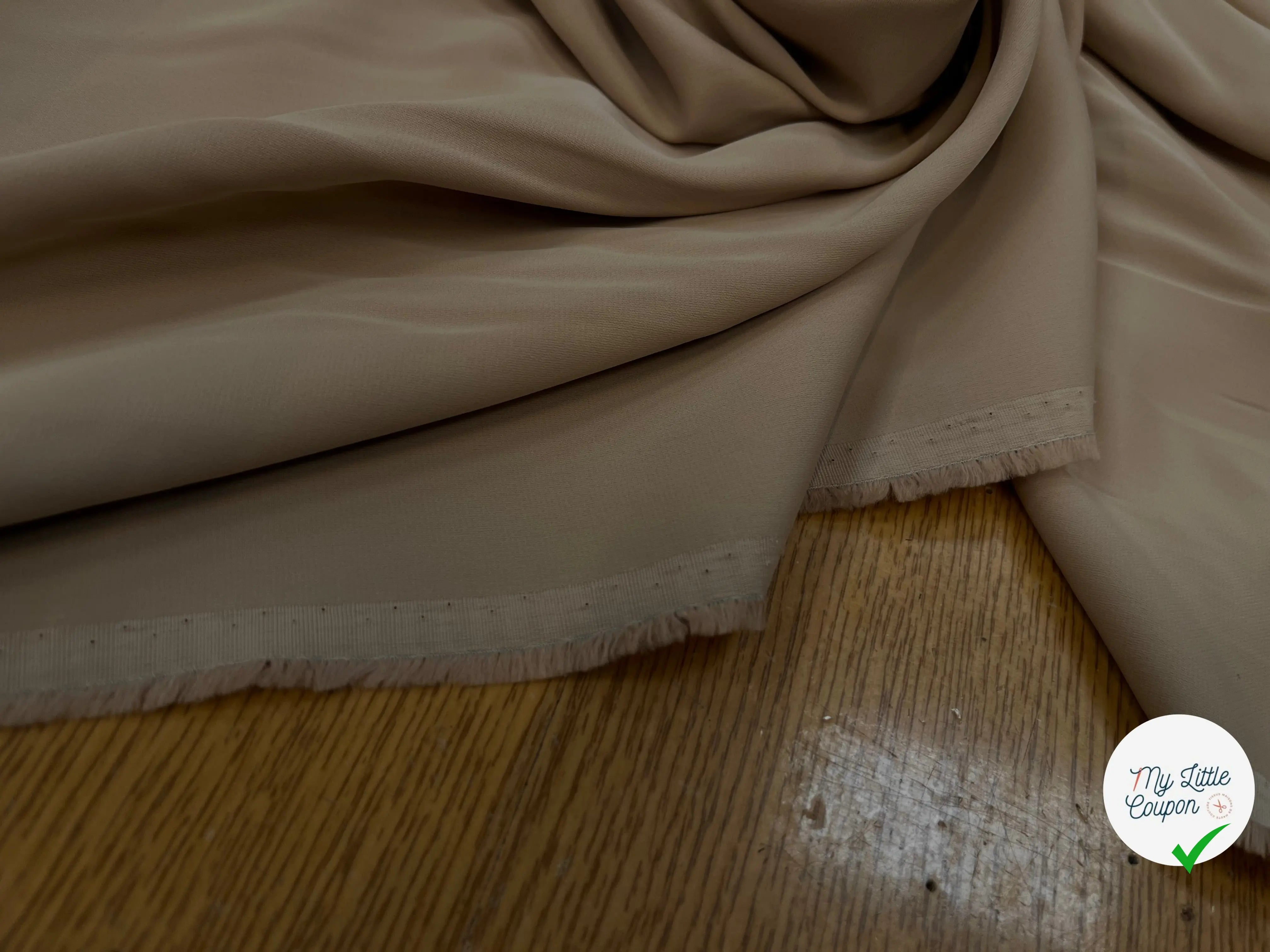 VISCOSE SATINÉE STRETCH ULTRA DOUX UNI SABLE - My Little Coupon
