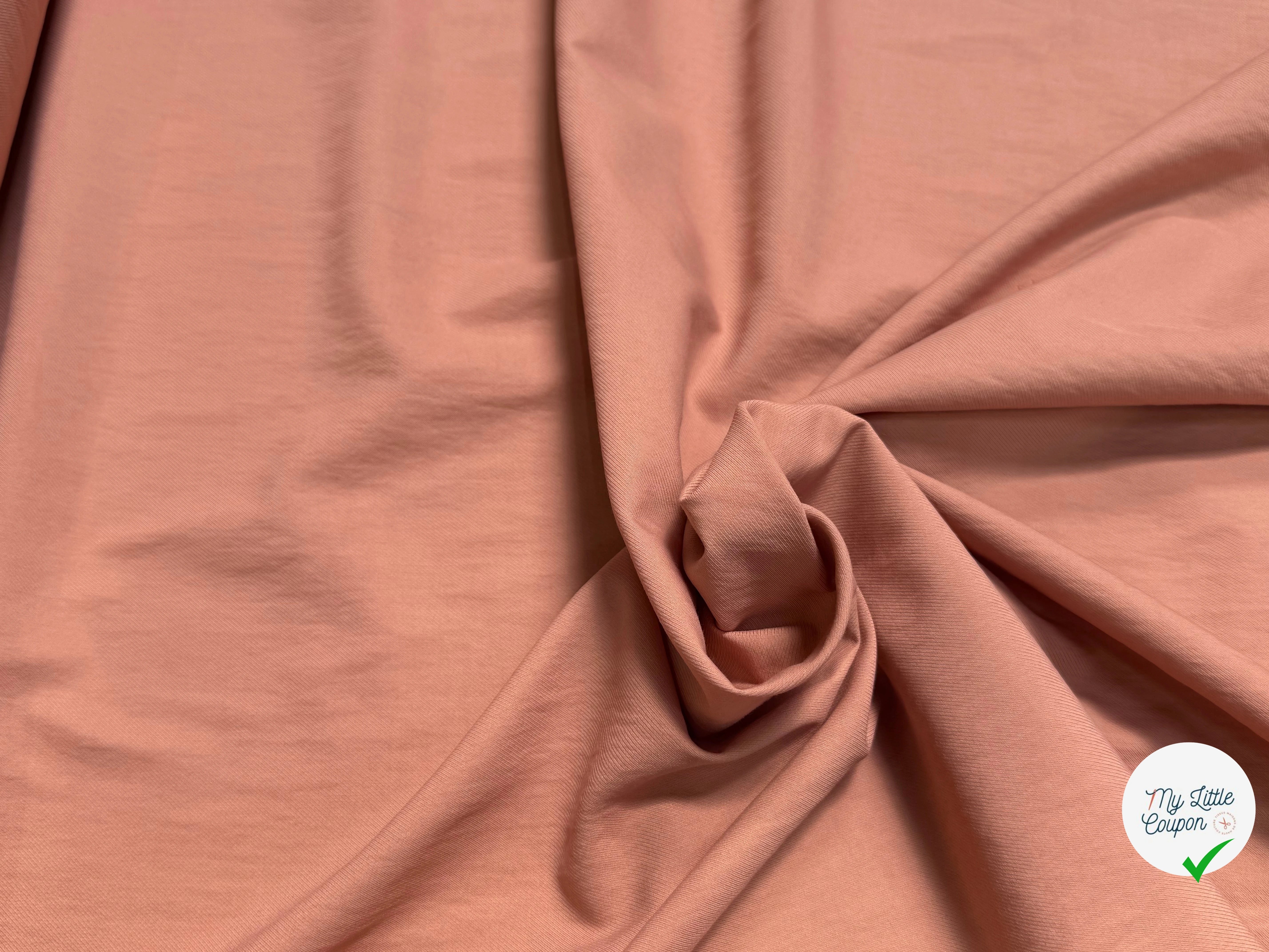 VISCOSE SERGÉE 34% COTON PECHE - My Little Coupon