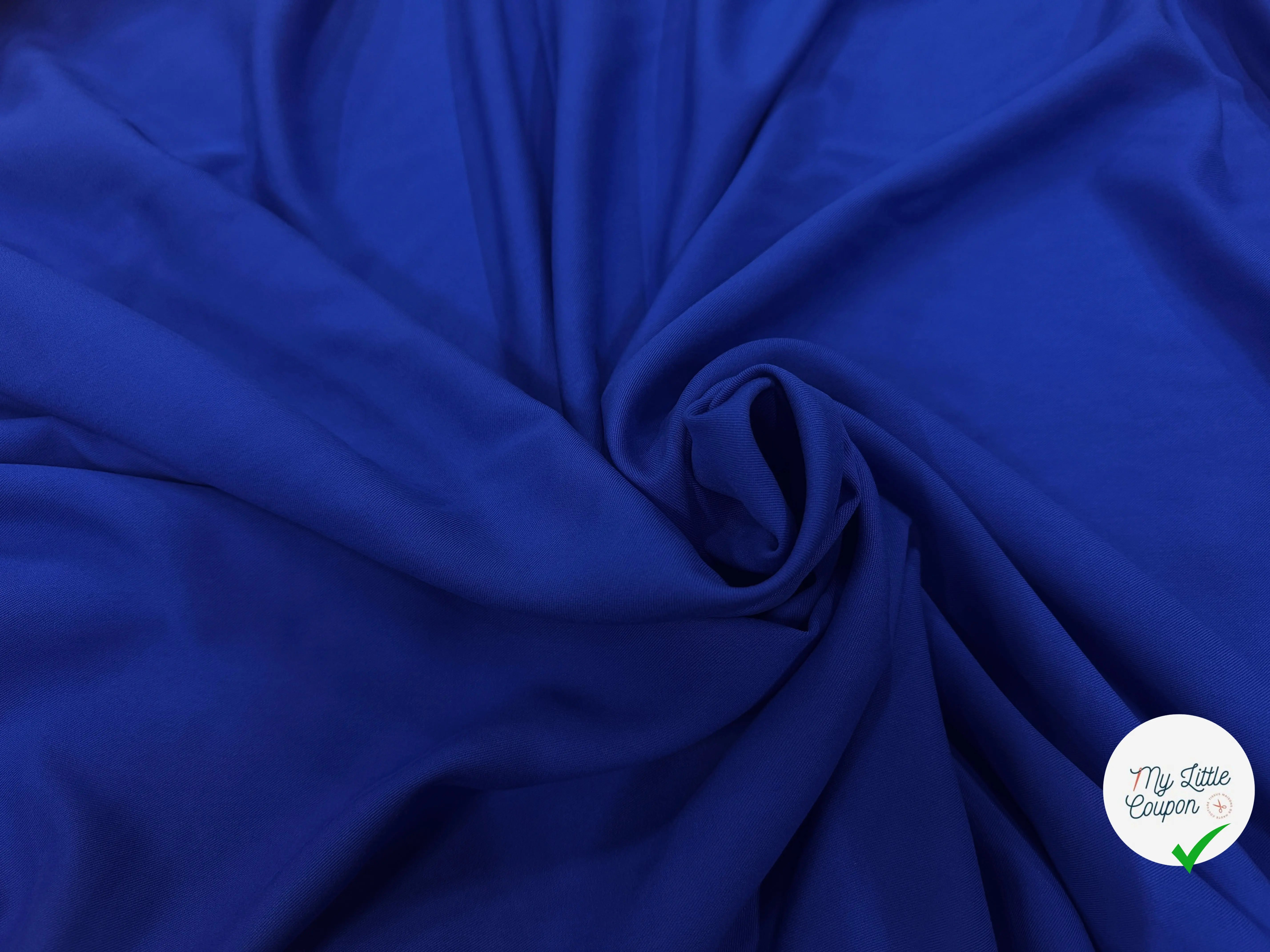 VISCOSE SERGÉE BLEU ROI SUPERBE TENUE - My Little Coupon