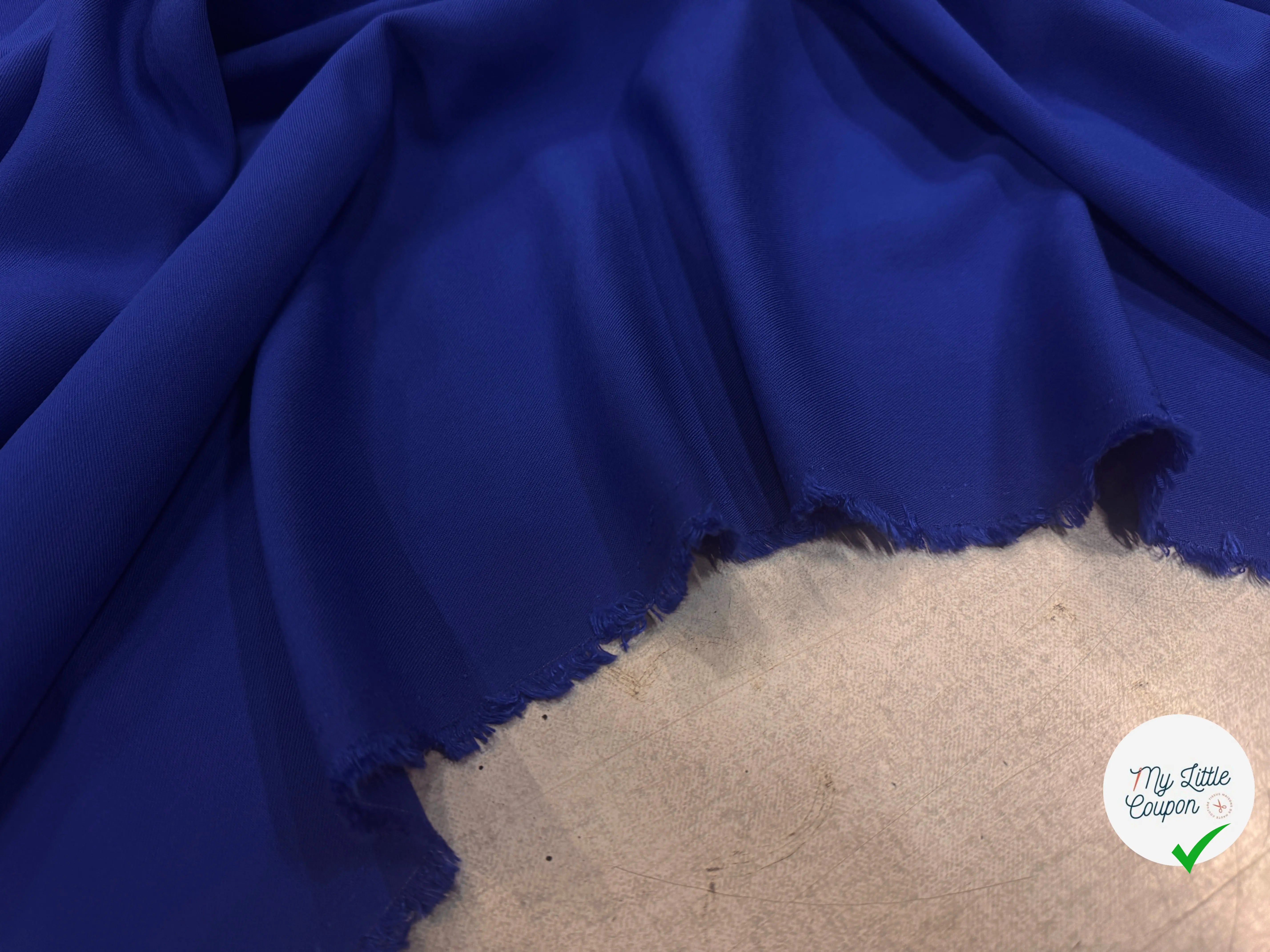 VISCOSE SERGÉE BLEU ROI SUPERBE TENUE - My Little Coupon