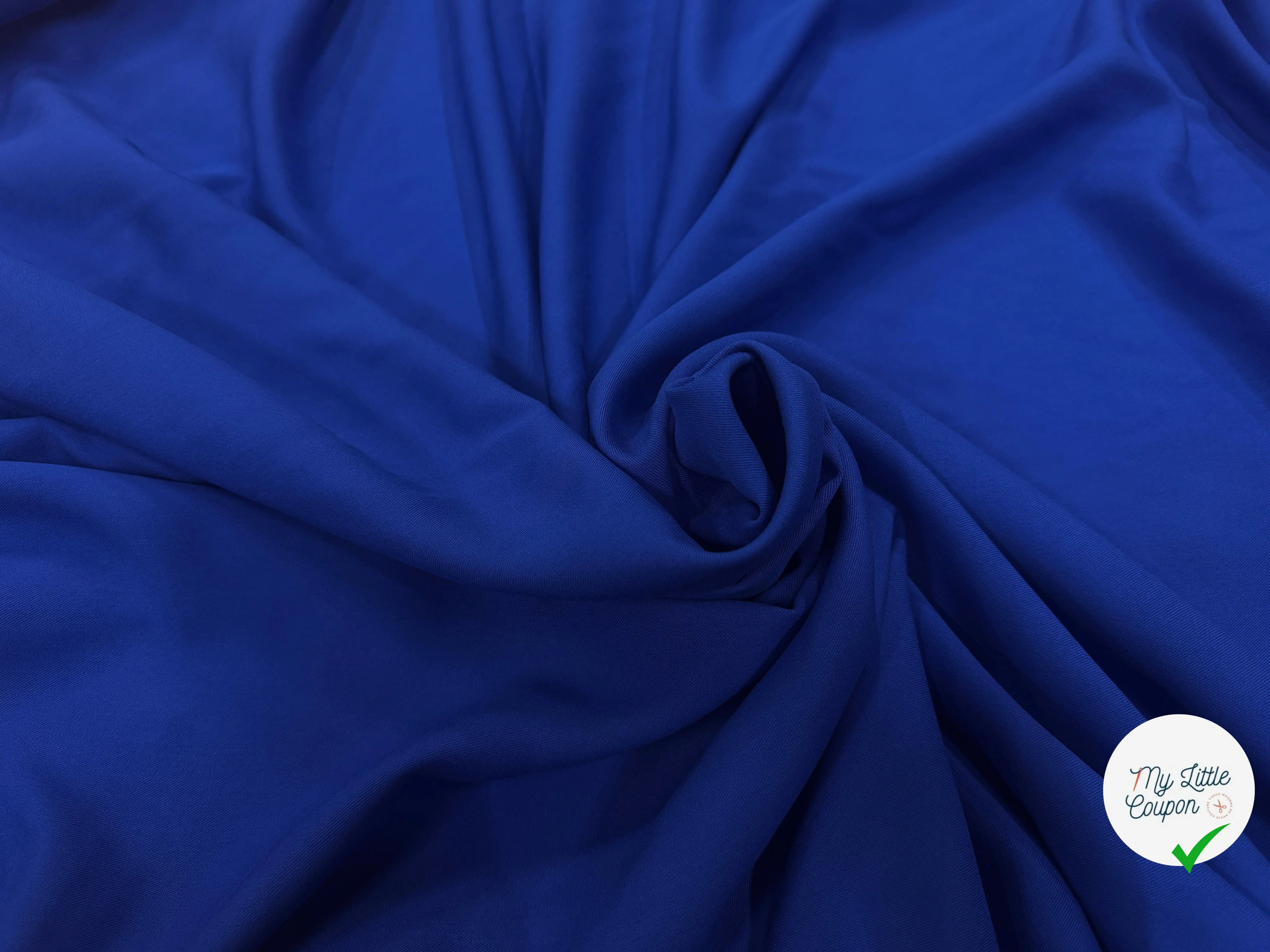 VISCOSE SERGÉE BLEU ROI SUPERBE TENUE - My Little Coupon