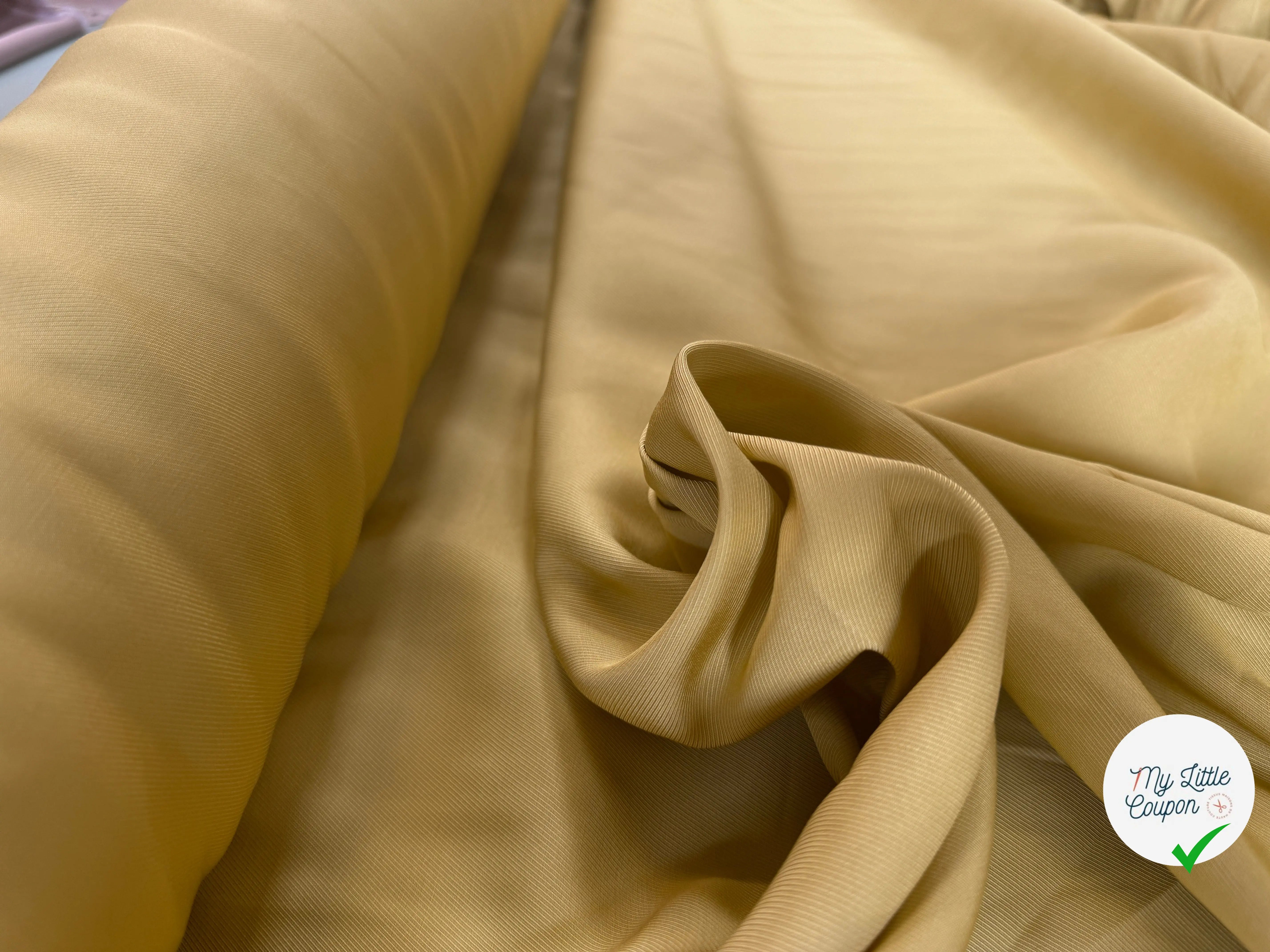 VISCOSE SERGÉE FROIDE JAUNE COMO - My Little Coupon