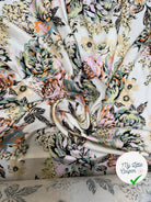 VISCOSE SERGÉE IMPRIMÉE PRINTEMPS LÉGÈREMENT SATINÉ - My Little Coupon