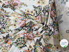 VISCOSE SERGÉE IMPRIMÉE PRINTEMPS LÉGÈREMENT SATINÉ - My Little Coupon