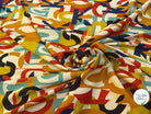 VISCOSE STRETCH IMPRIMÉ ALPHABET MULTICOLORES FANTASY - My Little Coupon