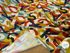 VISCOSE STRETCH IMPRIMÉ ALPHABET MULTICOLORES FANTASY - My Little Coupon
