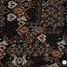 Viscose stretch imprimée rétro taupe - vue à plat