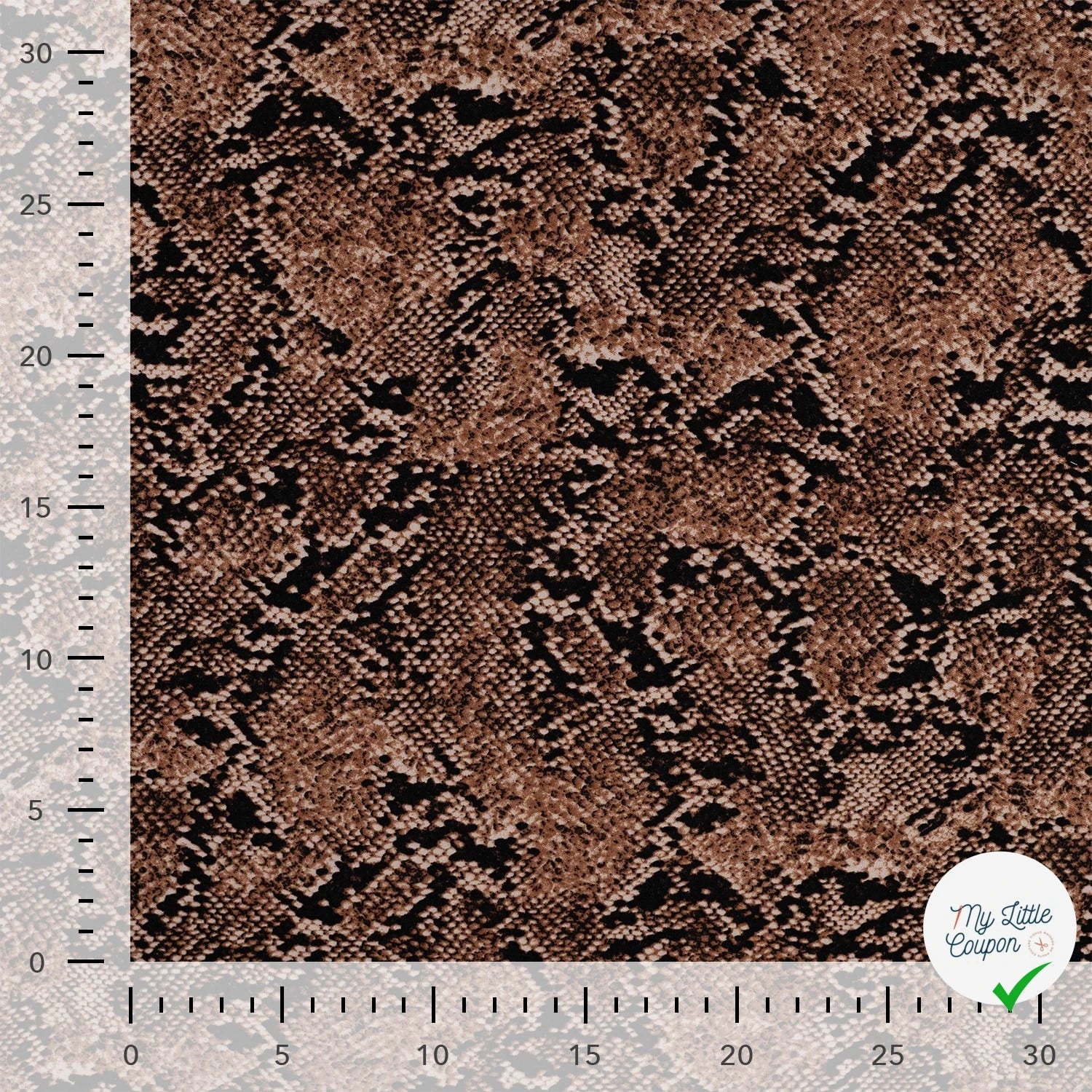 Viscose stretch imprimée serpent taupe - texture