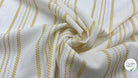 VISCOSE TISSÉ RAYURES MAÏS ET MÉTAL ARGENTÉ - My Little Coupon - tissu - coudre