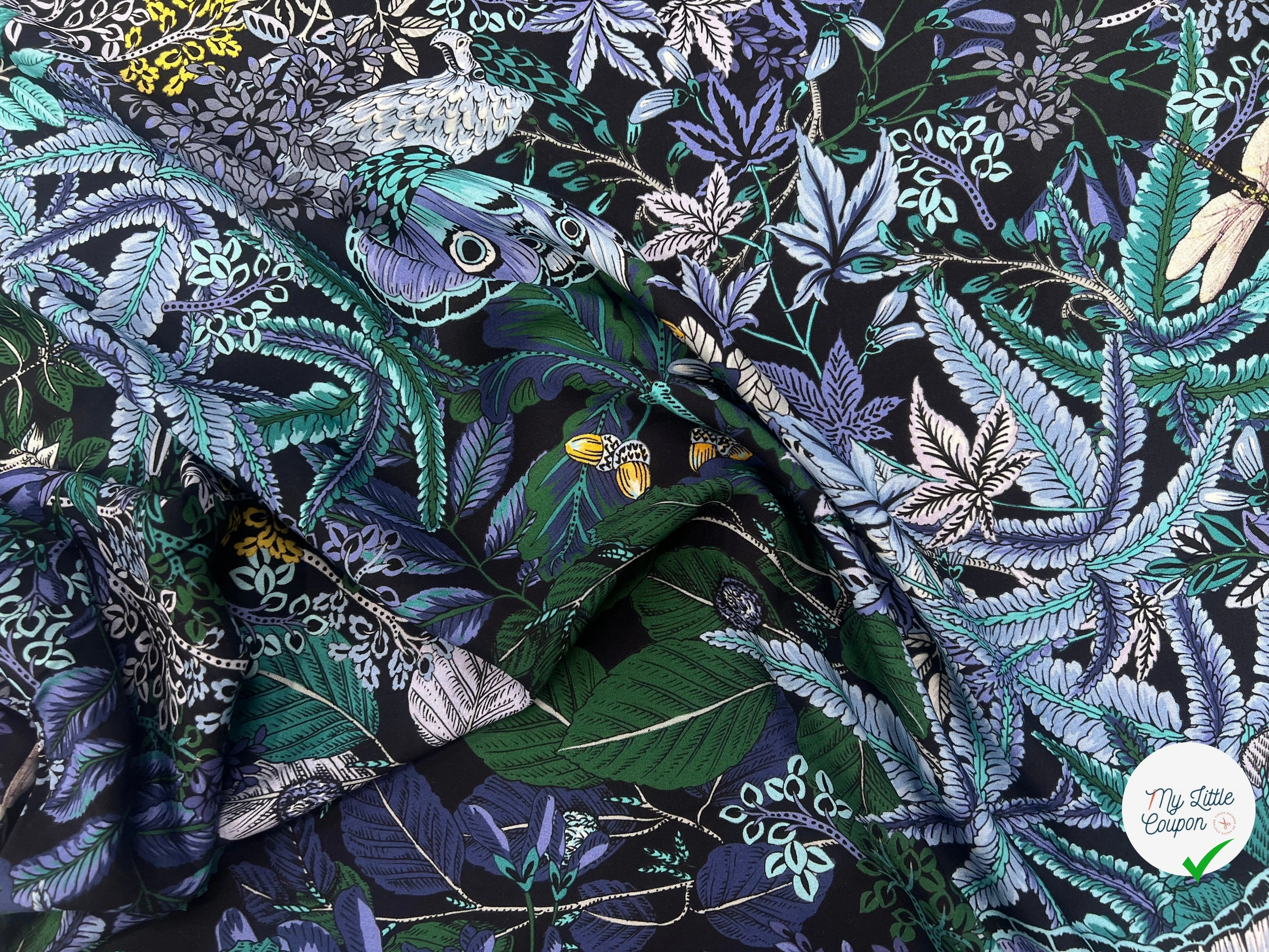 VISCOSE TOUTE DOUCE STRETCH IMPRIMÉE EXOTIQUE FLEURI ANIMALIER - My Little Coupon