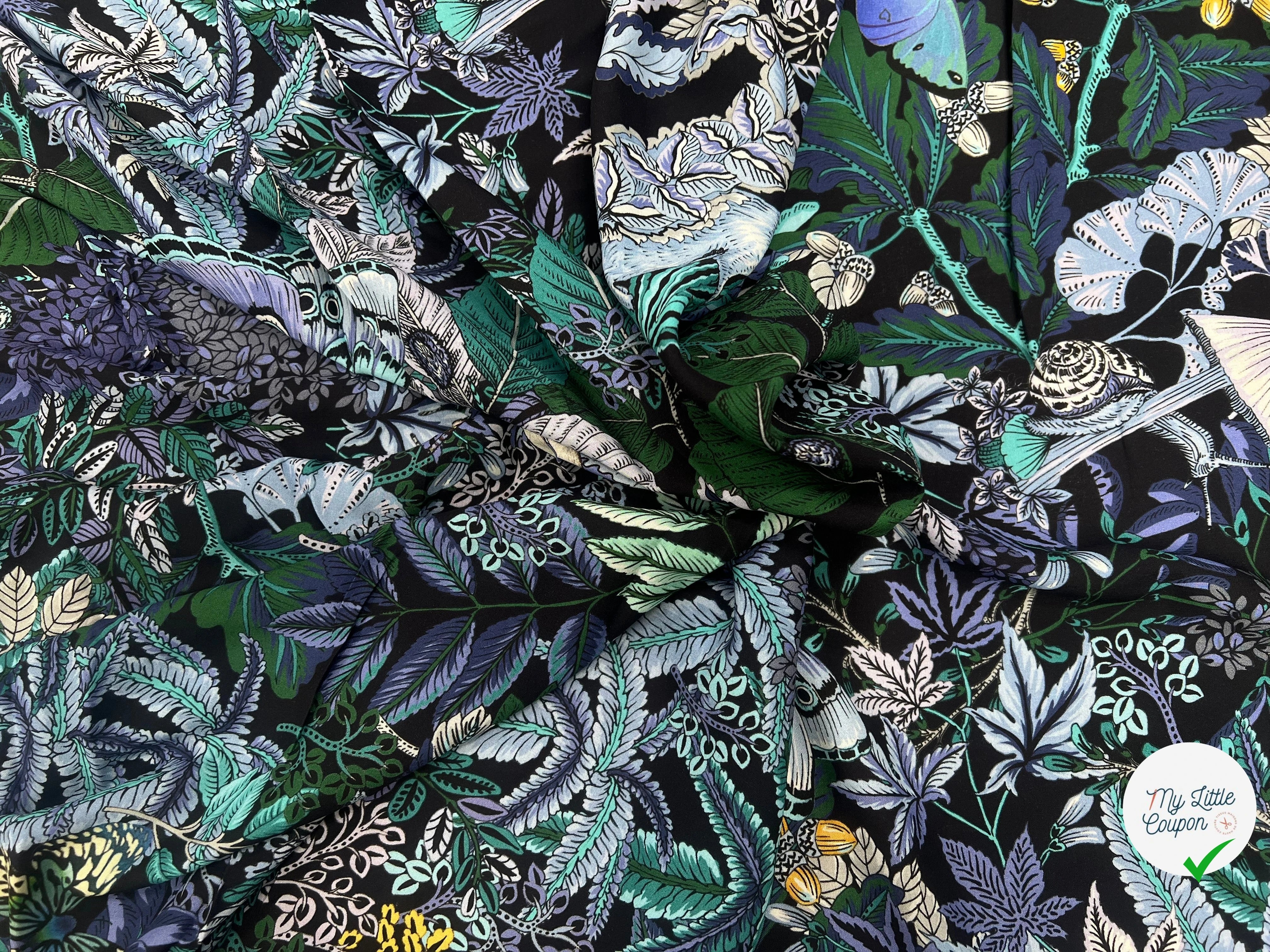 VISCOSE TOUTE DOUCE STRETCH IMPRIMÉE EXOTIQUE FLEURI ANIMALIER - My Little Coupon