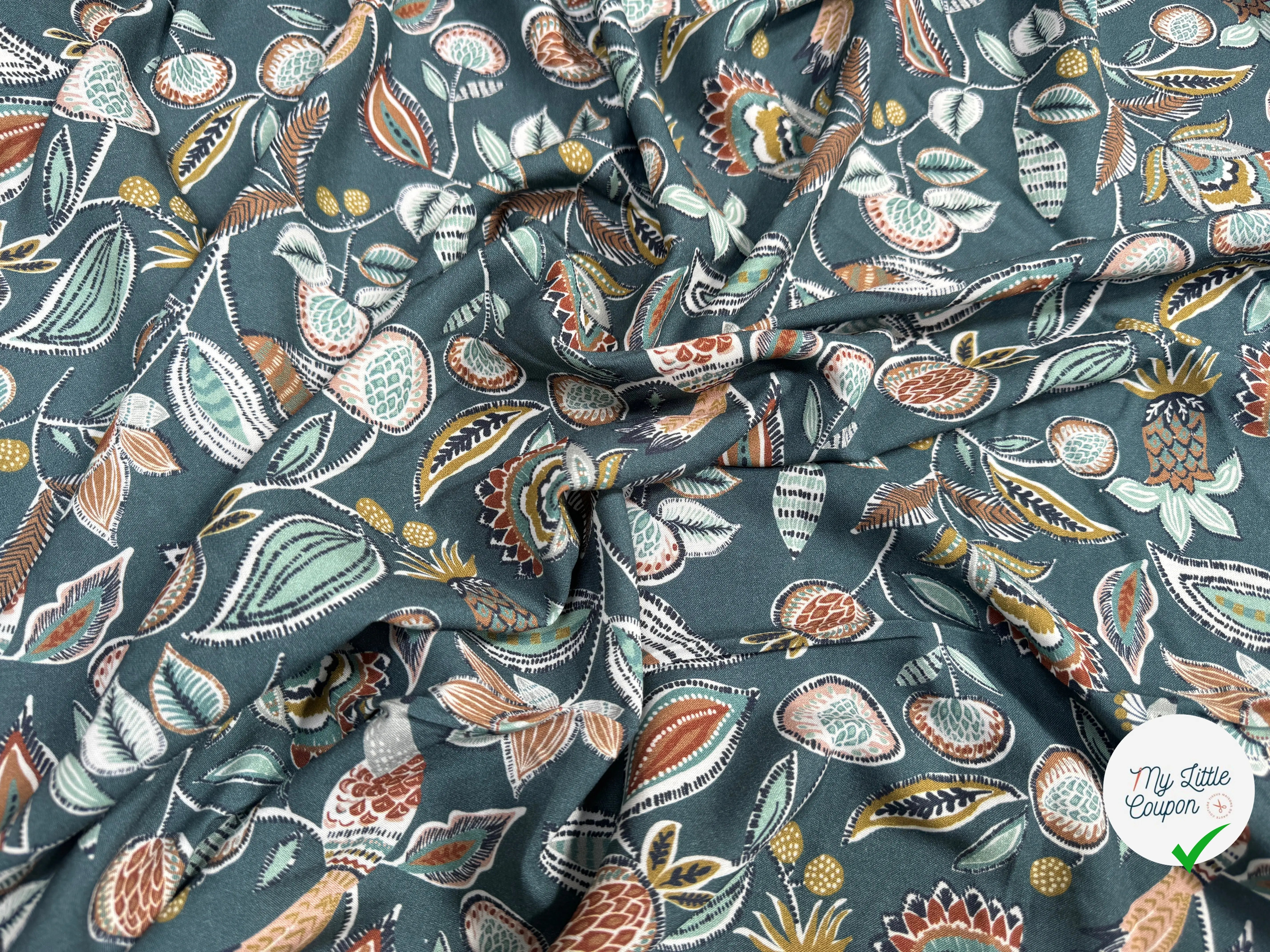 VISCOSE VAMIKA ARDOISE / TOFFEE - My Little Coupon