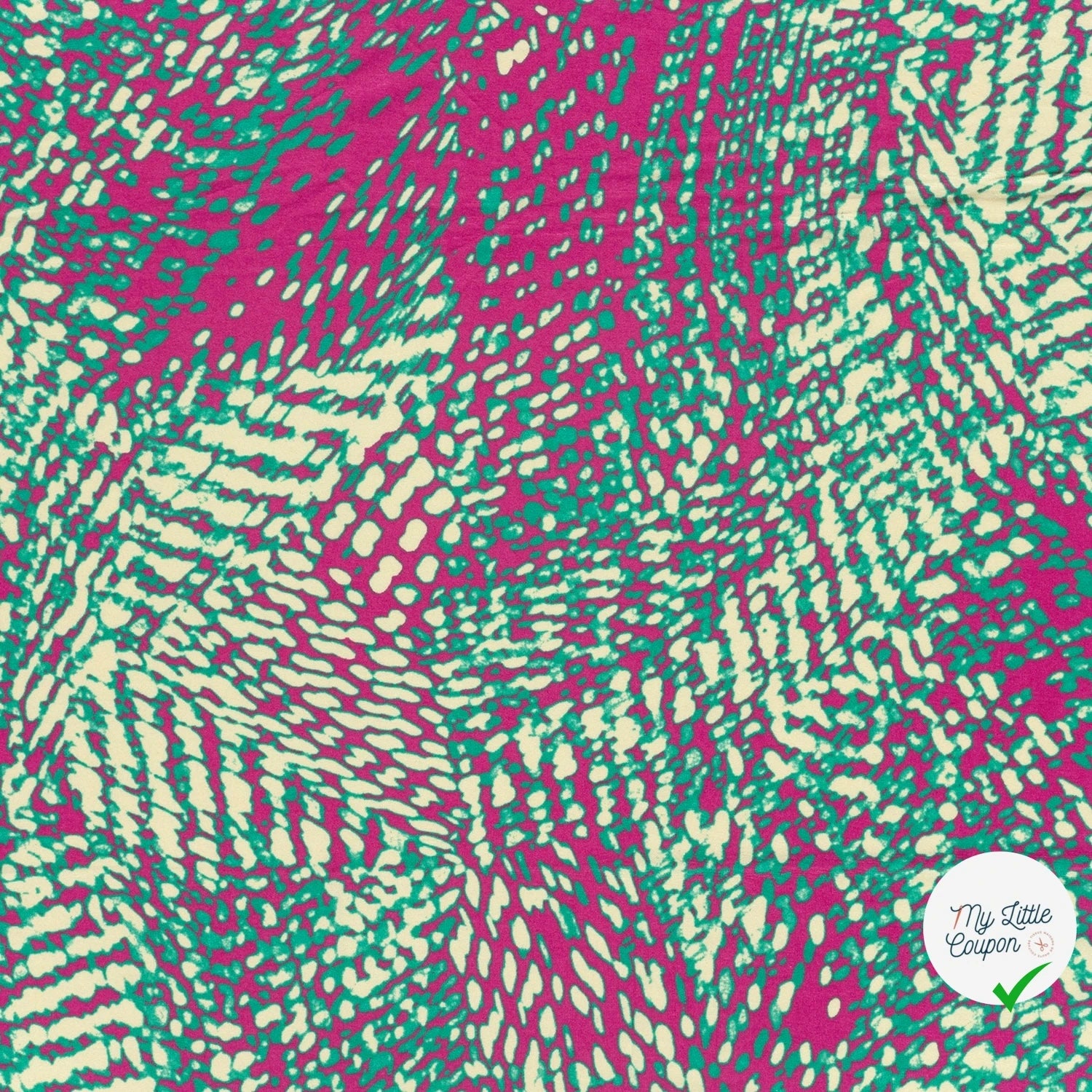 VISCOSE VORTEX JERSEY ABSTRACT ABSTRAIT ROSE - My Little Coupon