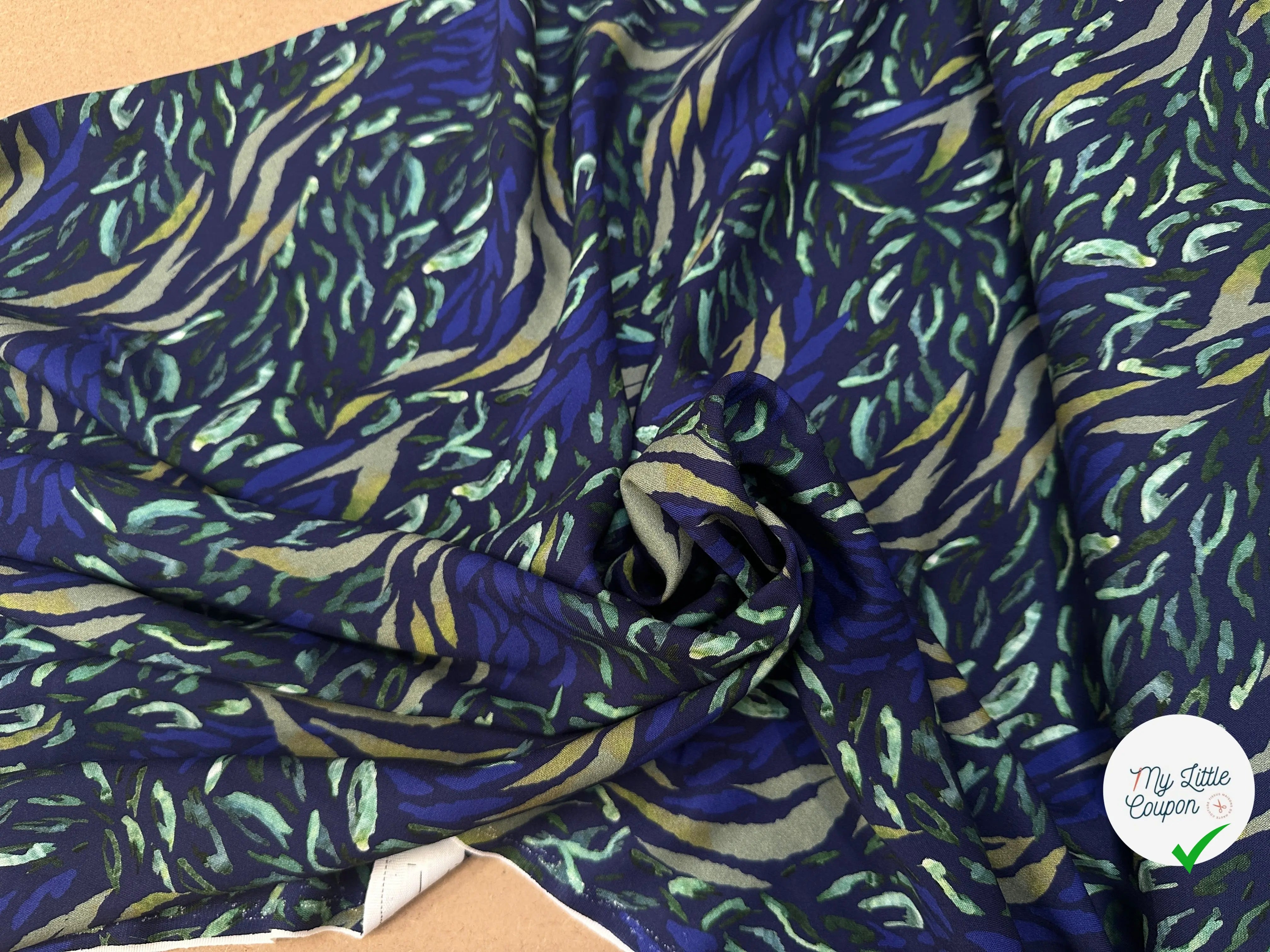 VISCOSE ZAIBA BLEU / VERT - My Little Coupon