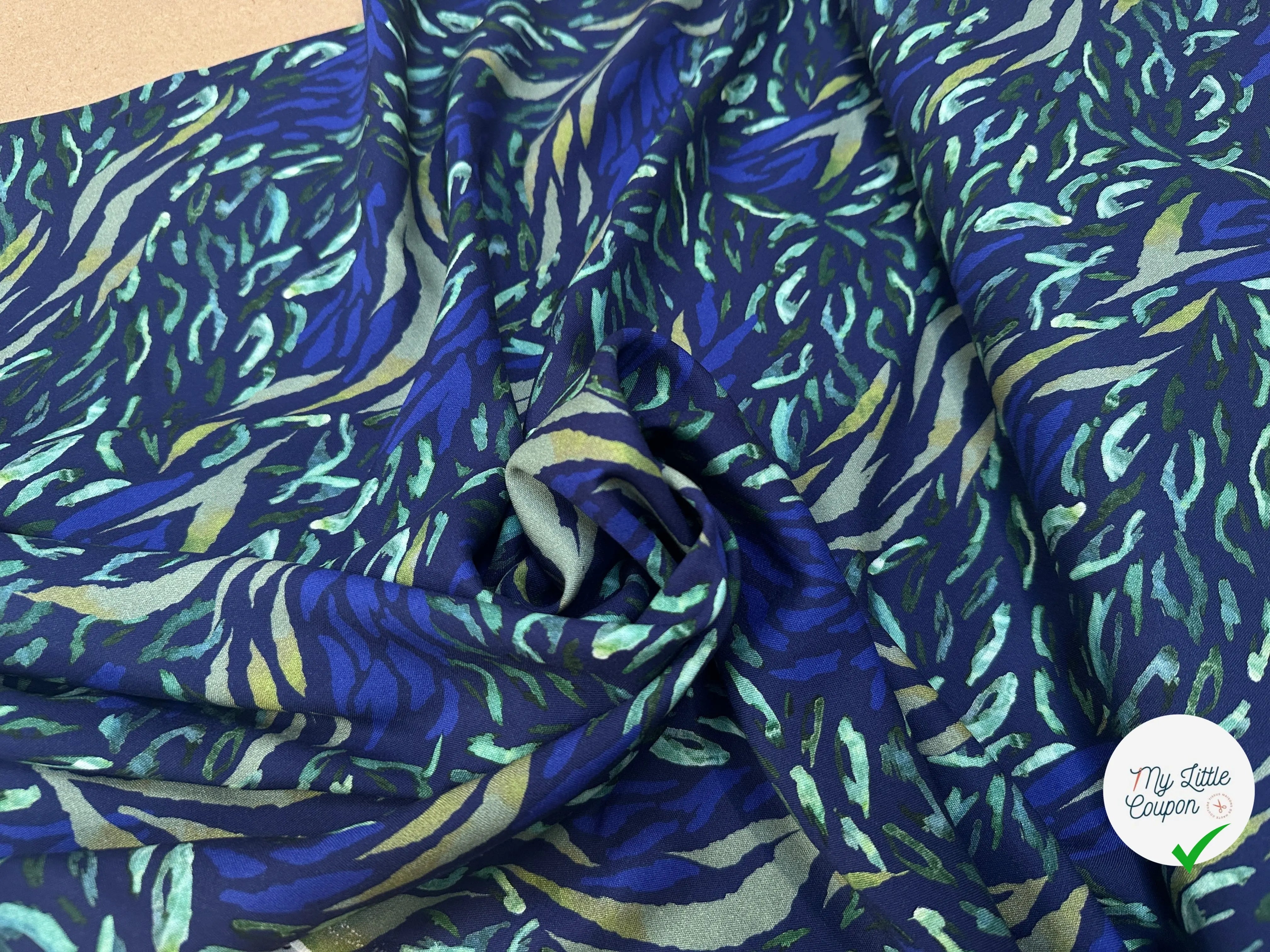 VISCOSE ZAIBA BLEU / VERT - My Little Coupon