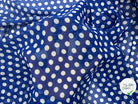 VOILE CHIFFON BLEU FRANC CLASSIQUE ET PANACHE POIS MLC INTERN