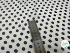 VOILE CHIFFON POIS BLEU SUR BLANC MLC INTERN