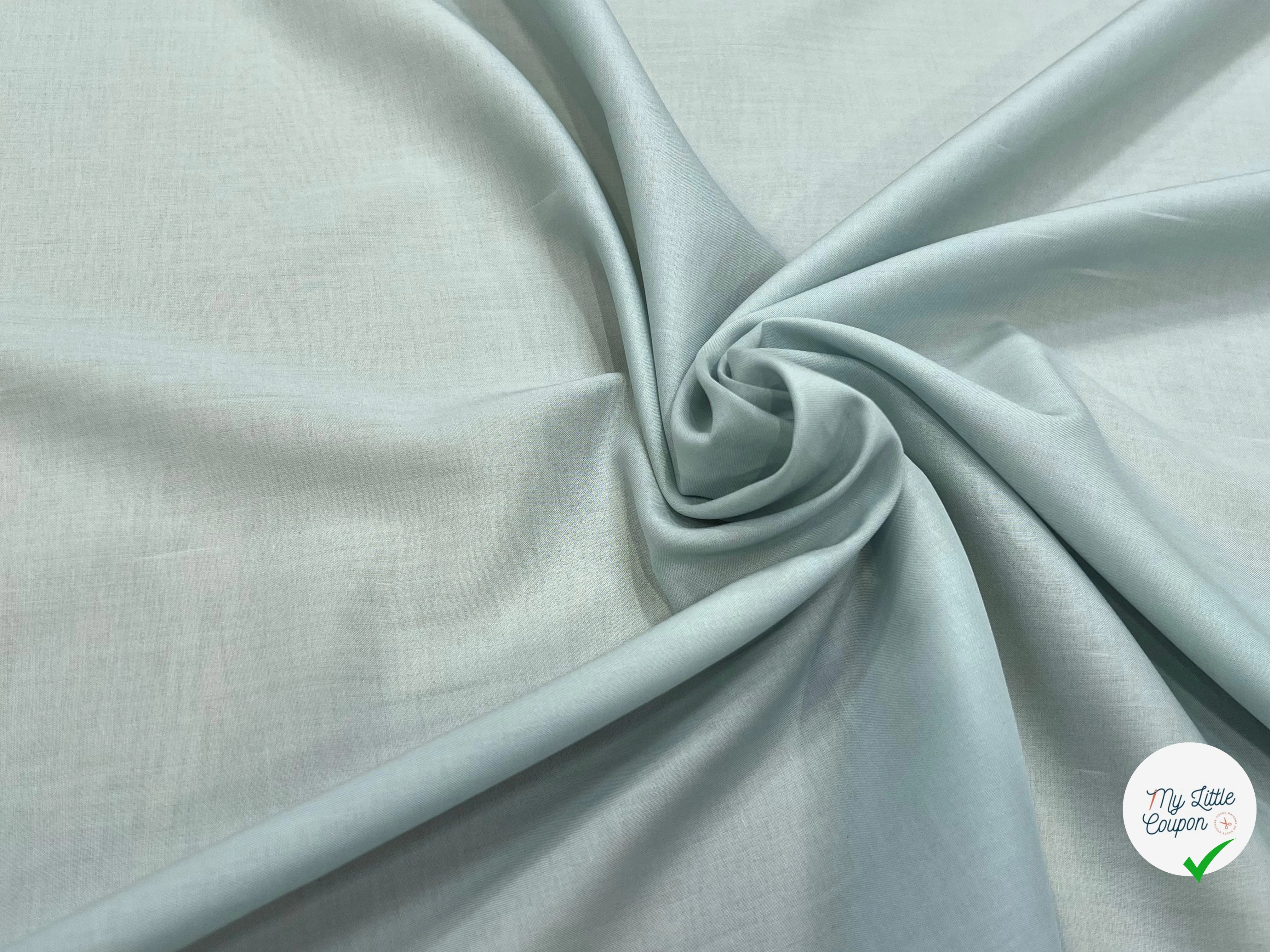VOILE DE COTON 100% COTON BLEU VERT - My Little Coupon