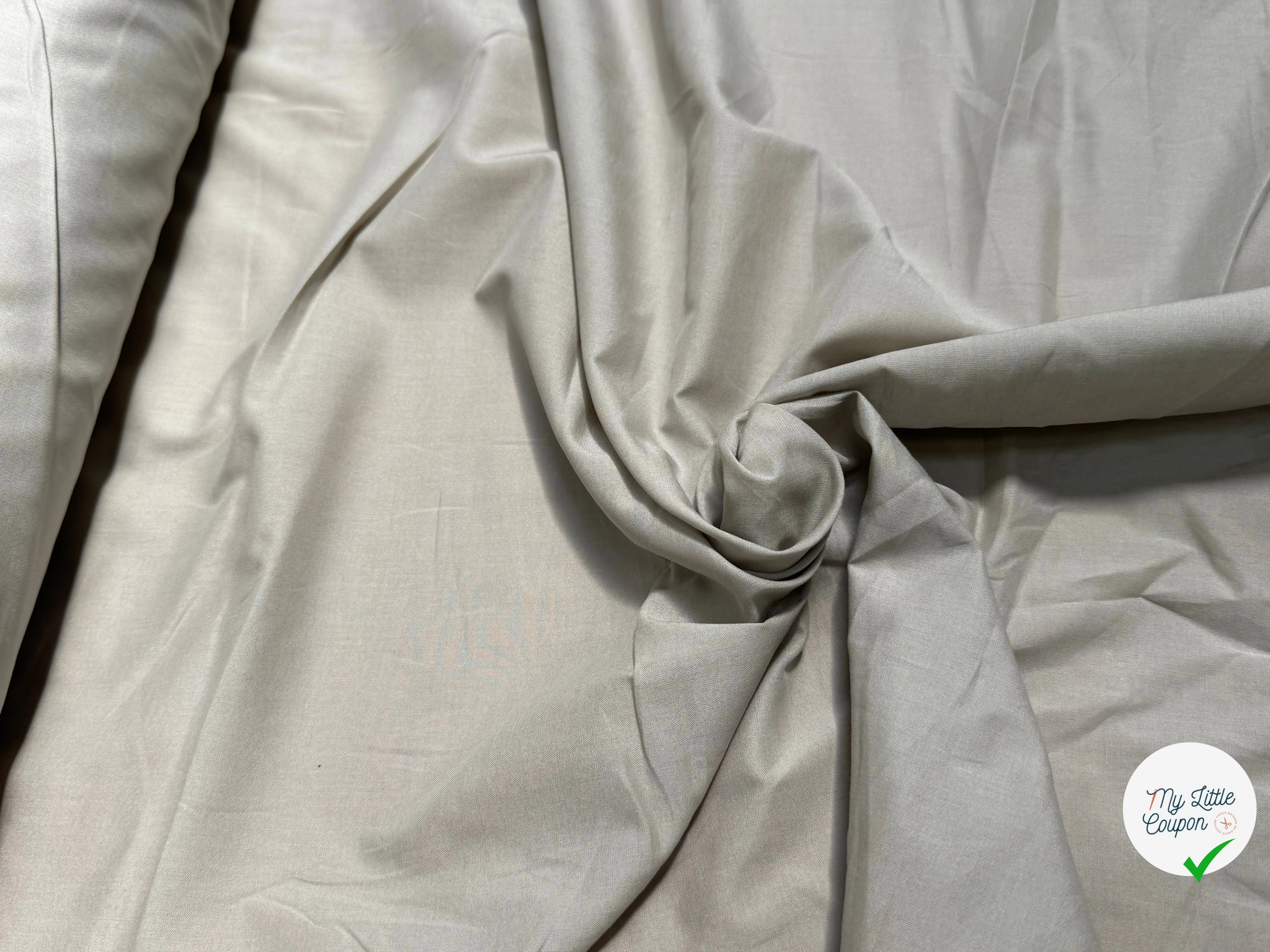 VOILE DE COTON BELLE DENSITÉ BEIGE FONCÉ - My Little Coupon