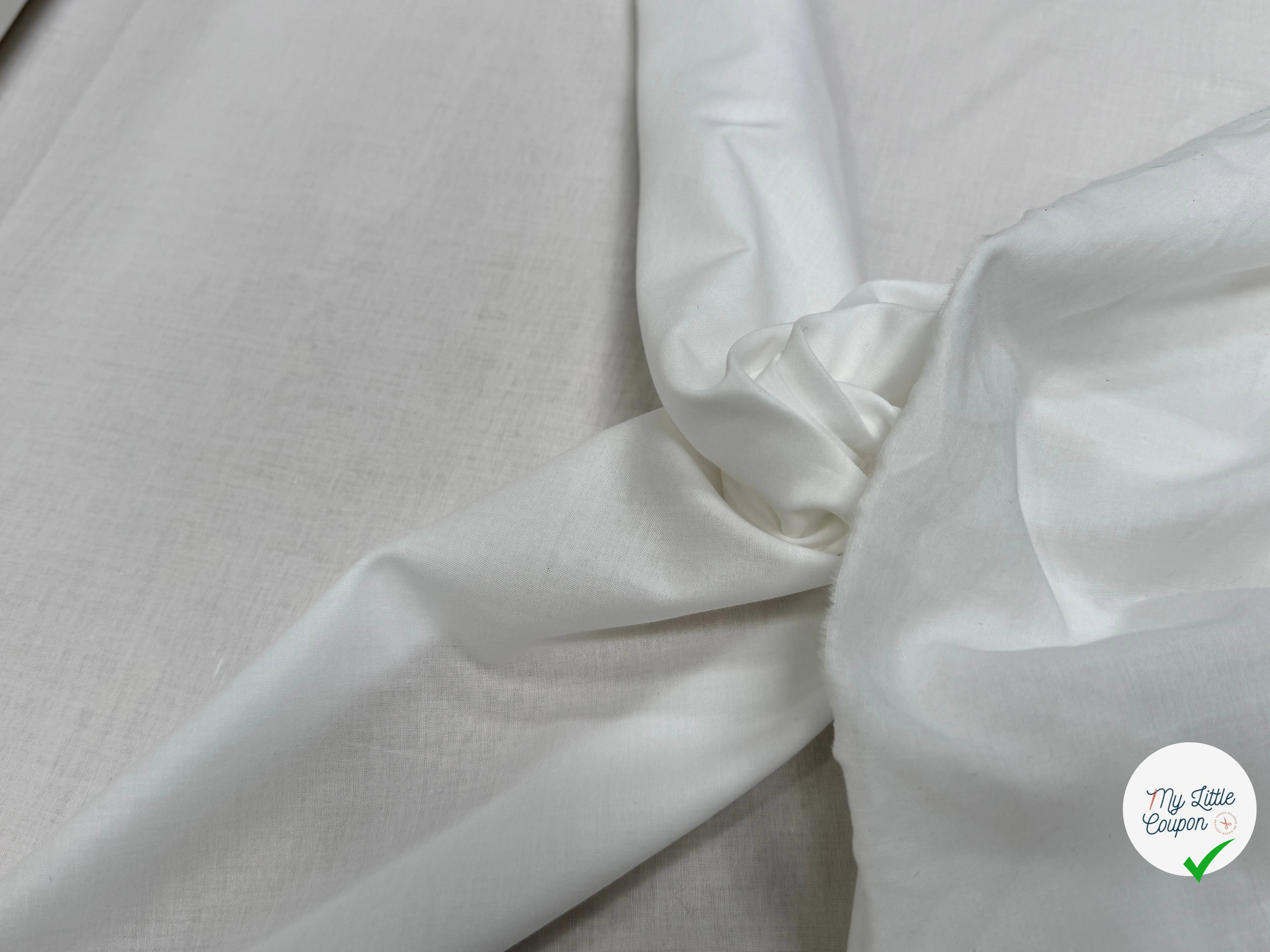 VOILE DE COTON BLANC CASSÉ SUBLIME - My Little Coupon
