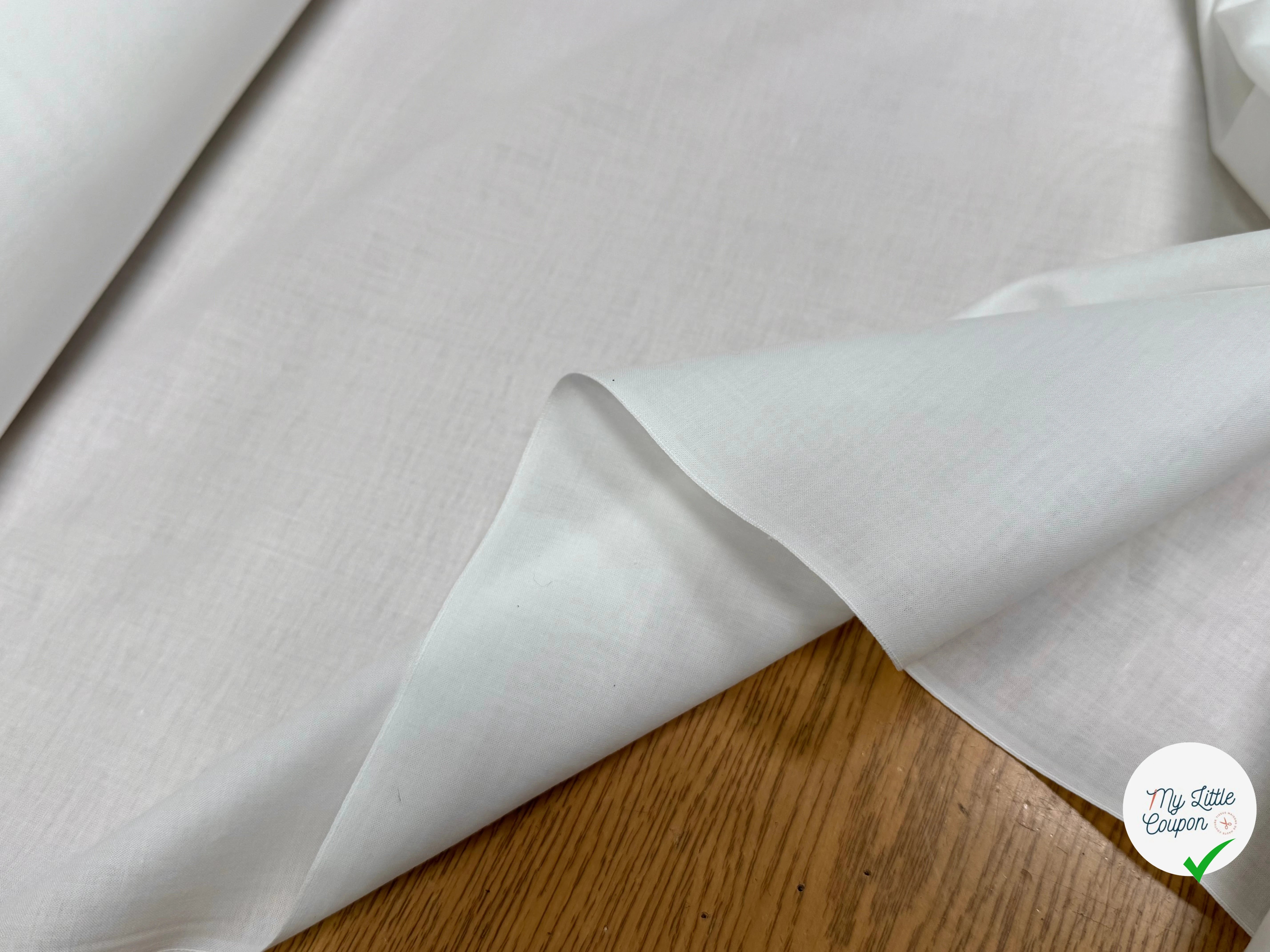 VOILE DE COTON BLANC CASSÉ SUBLIME - My Little Coupon