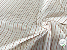 VOILE DE COTON BLANC RAYURES MARRON - My Little Coupon