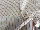 VOILE DE COTON BLANC RAYURES MARRON - My Little Coupon