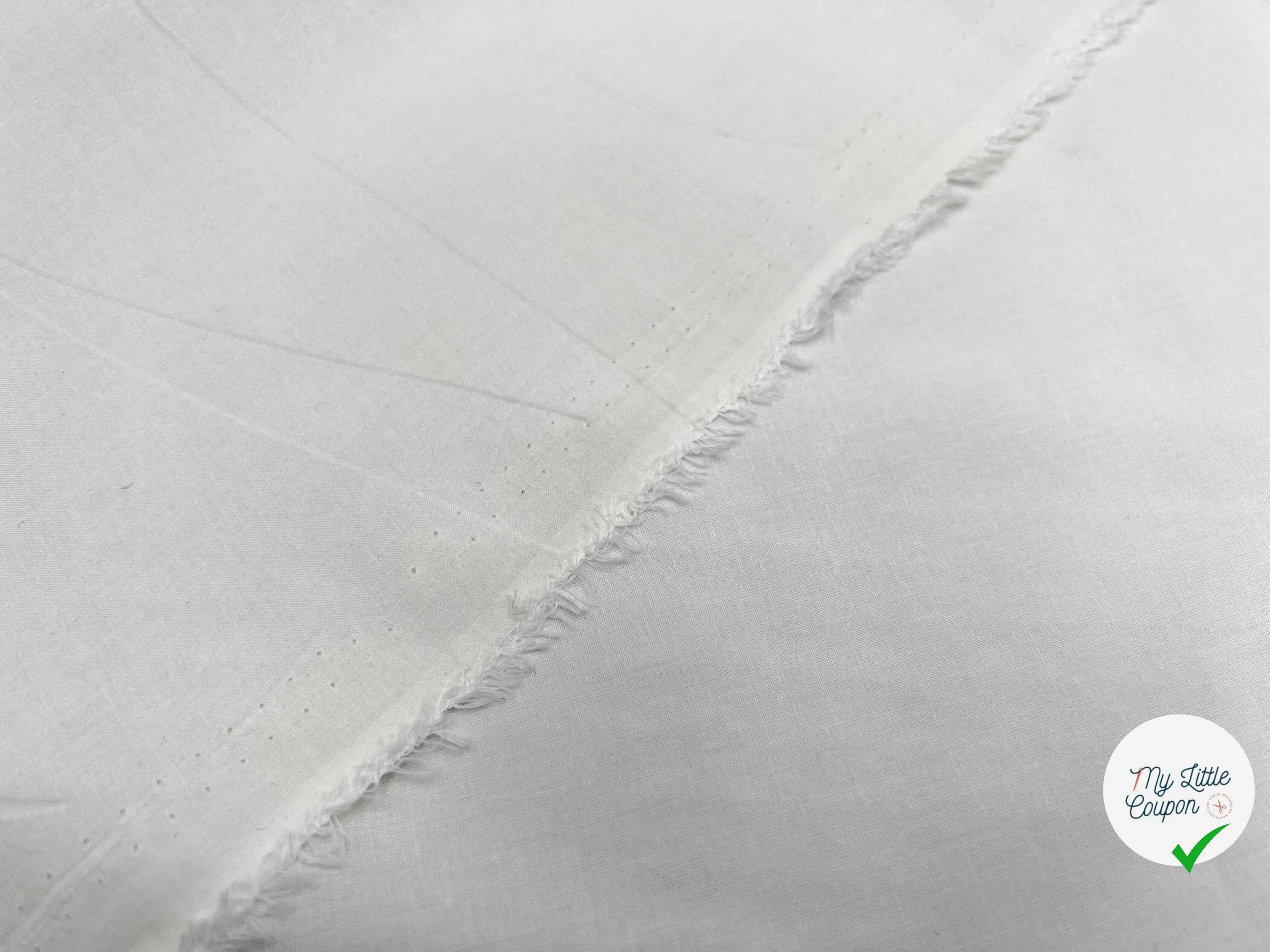 VOILE DE COTON BLANC SANFORIZED - My Little Coupon - tissu - coudre