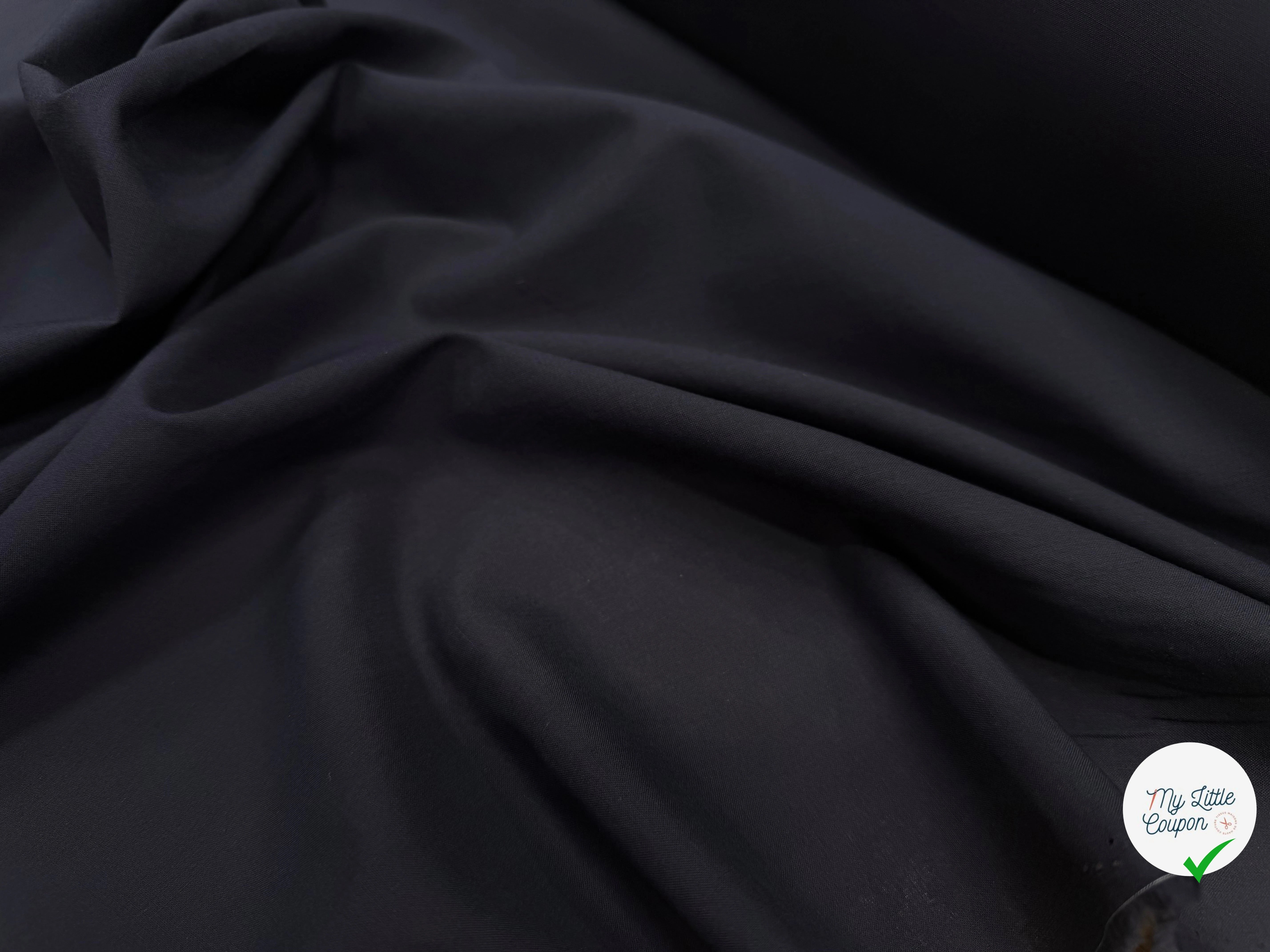 VOILE DE COTON BLEU MARINE - My Little Coupon