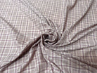 VOILE DE COTON CARREAUX VIOLET ET MARRON - My Little Coupon