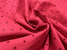 VOILE DE COTON DE PETITS RONDS CARMIN MSO