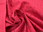 VOILE DE COTON DE PETITS RONDS CARMIN MSO