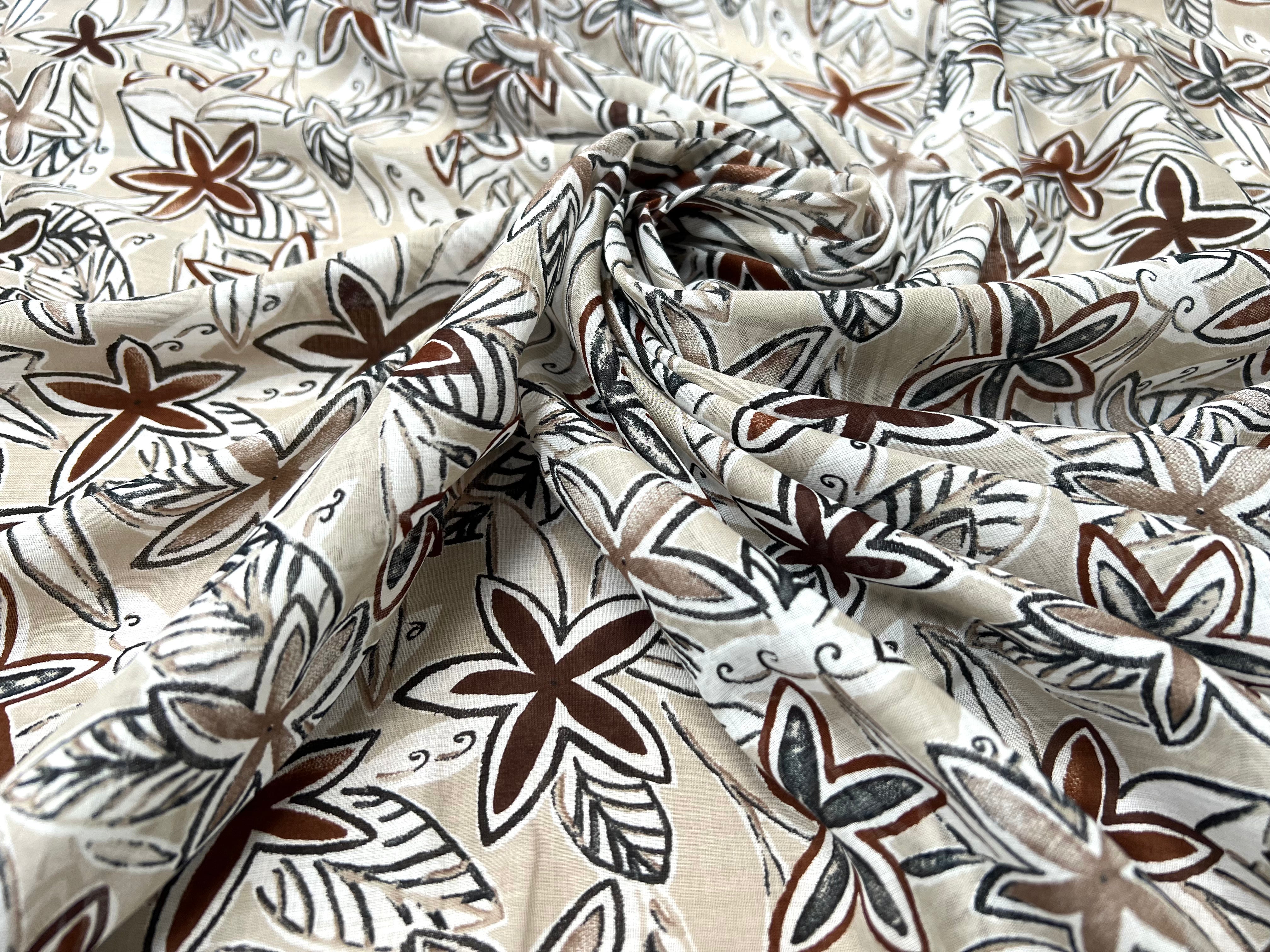 VOILE DE COTON FLEURS DE VANILLE - My Little Coupon