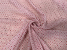 VOILE DE COTON FOND BEIGE MOTIFS PETITS POIDS ROUGE IRREGULIERS - My Little Coupon