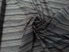VOILE DE COTON FOND GRIS NAVY MOTIFS BLANC - My Little Coupon