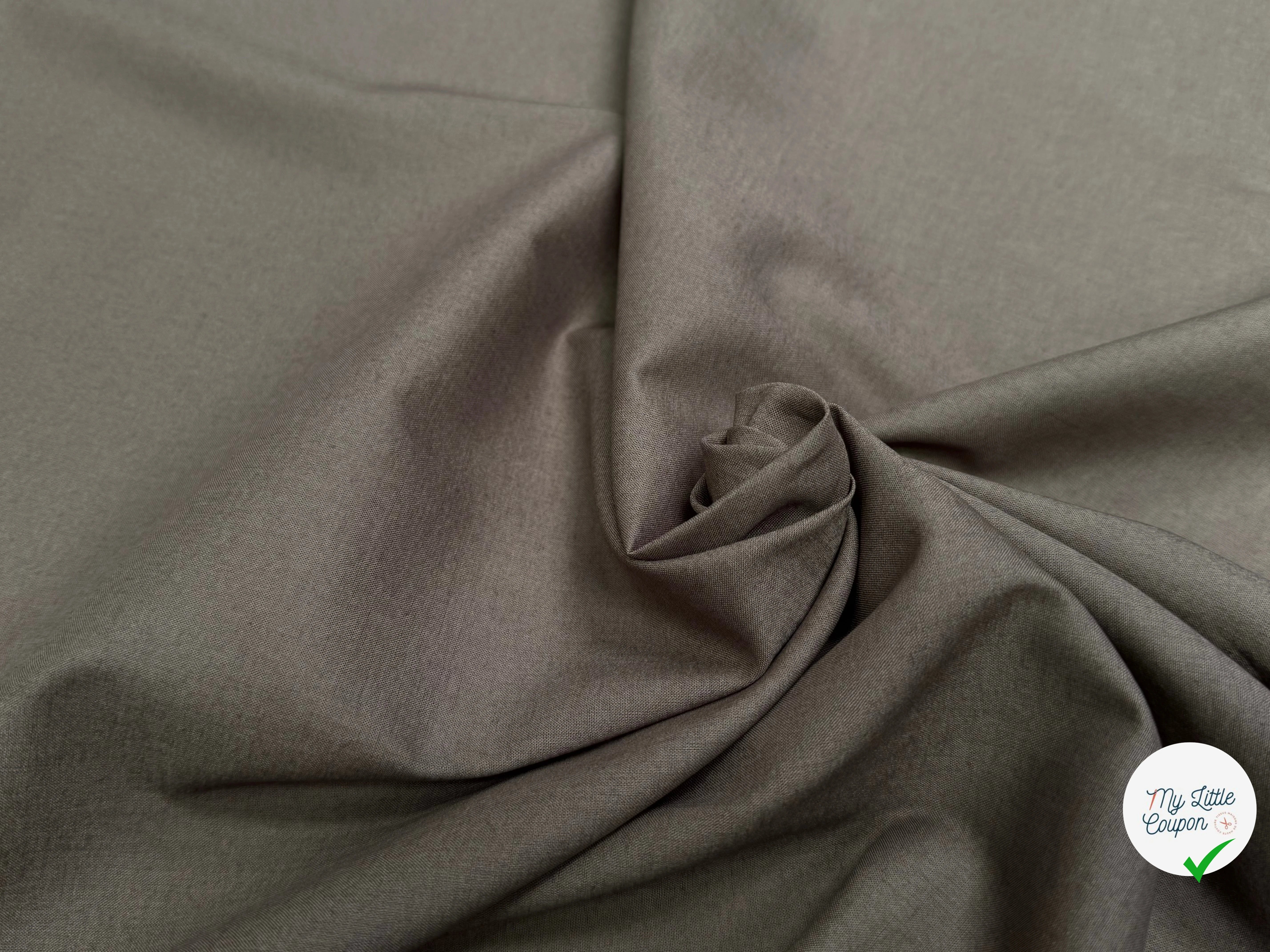 VOILE DE COTON GRIS MARRONNÉ SUBLIME - My Little Coupon