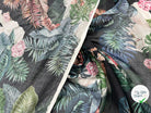VOILE DE COTON IMPRIMÉ BOUQUETS ET RAMAGES FOND NOIR - My Little Coupon - tissu - coudre