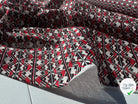 VOILE DE COTON MOTIF TOTEM BLACK, WHITE AND RED - My Little Coupon