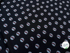 VOILE DE COTON NOIR MOTIF IMPRIMÉS ESCARPINS - My Little Coupon