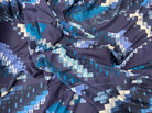 VOILE DE COTON ORIGAMI DE COULEUR FOND BLEU - My Little Coupon