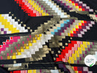 VOILE DE COTON ORIGAMI DE COULEUR FOND NOIR - My Little Coupon