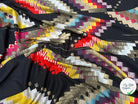 VOILE DE COTON ORIGAMI DE COULEUR FOND NOIR - My Little Coupon