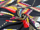 VOILE DE COTON ORIGAMI DE COULEUR FOND NOIR - My Little Coupon
