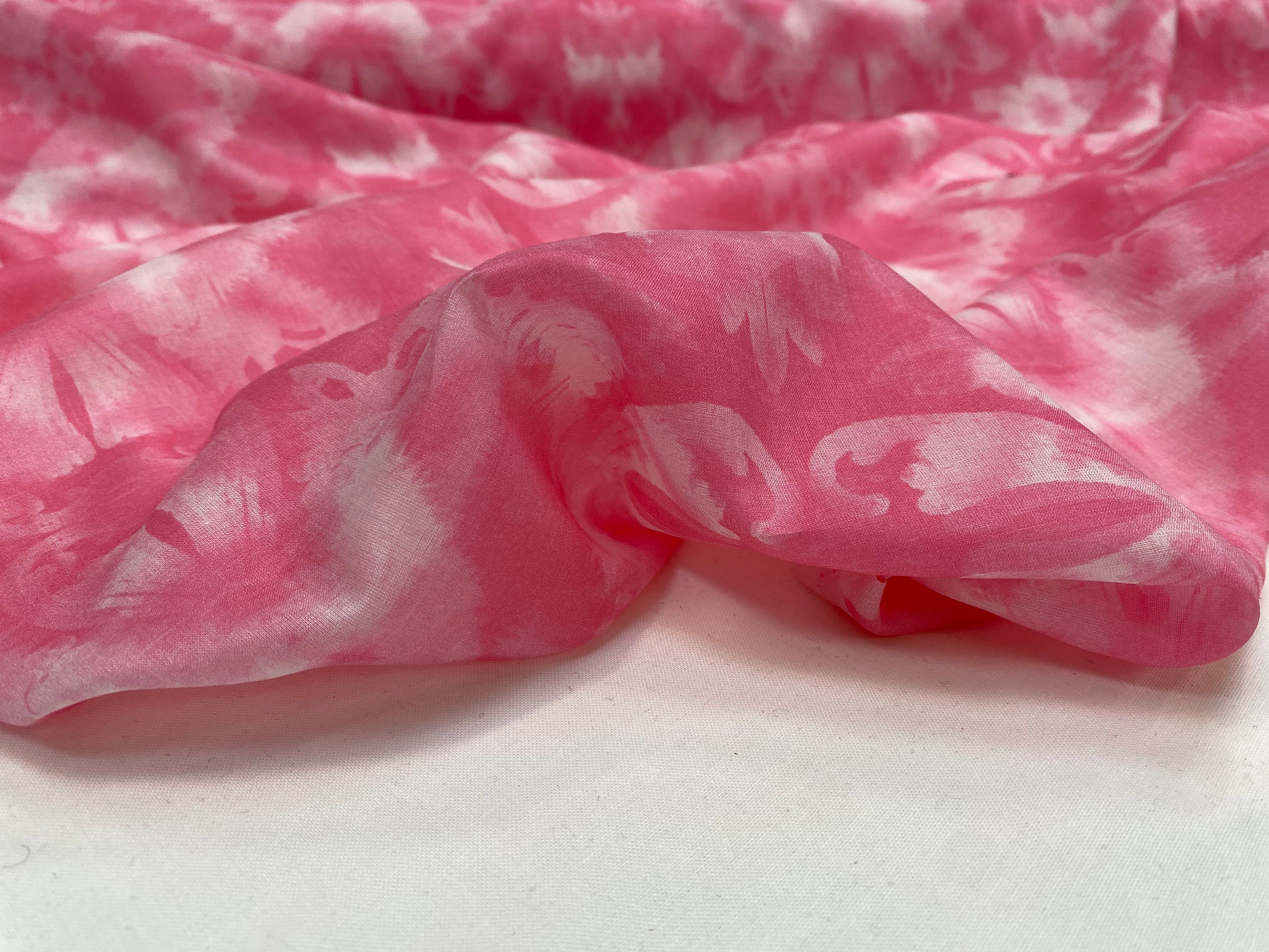 VOILE DE COTON ROSE BARBE À PAPA ÉMERISÉ - My Little Coupon