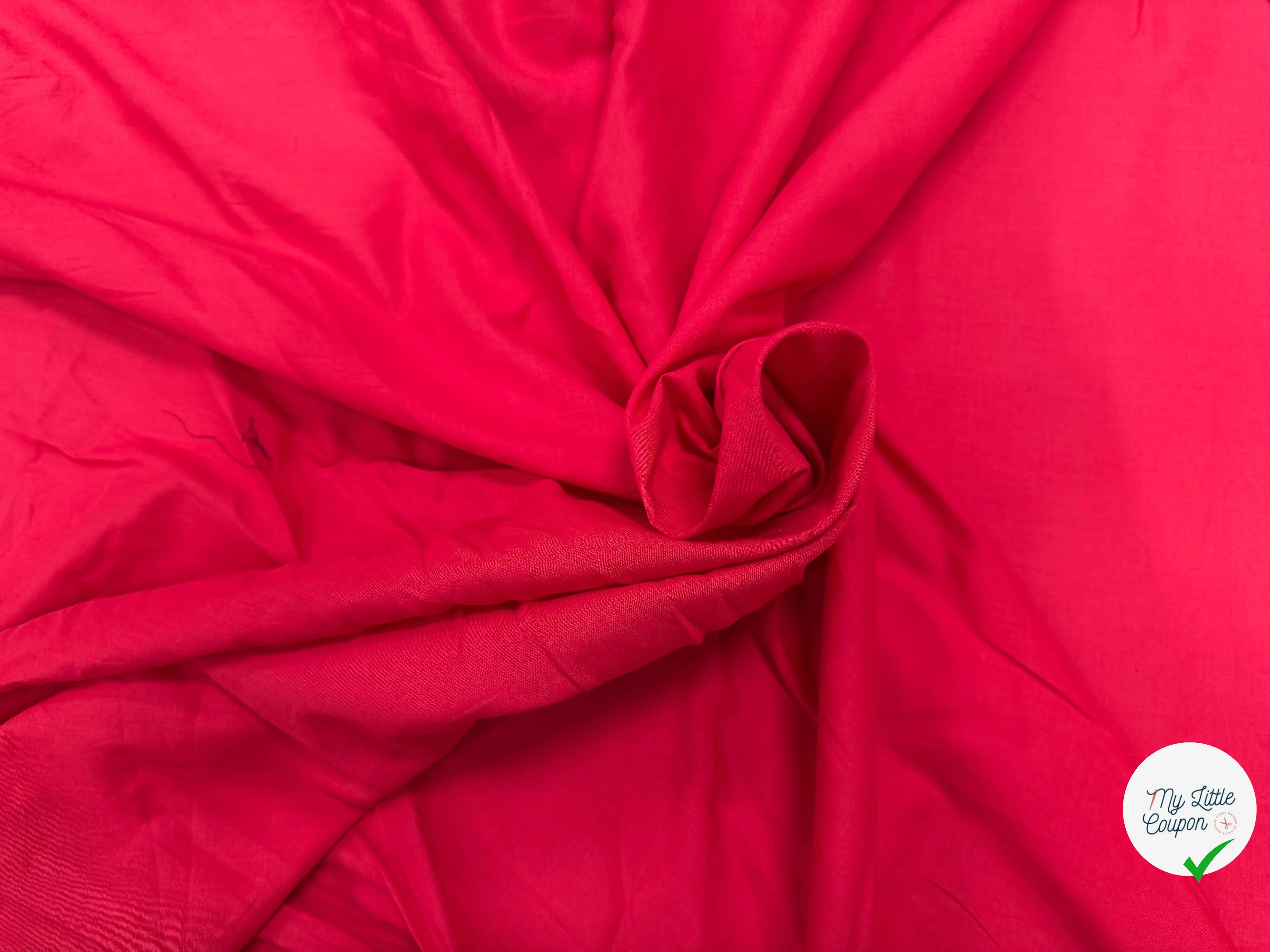 VOILE DE COTON ROUGE BELLE DENSITÉ - My Little Coupon